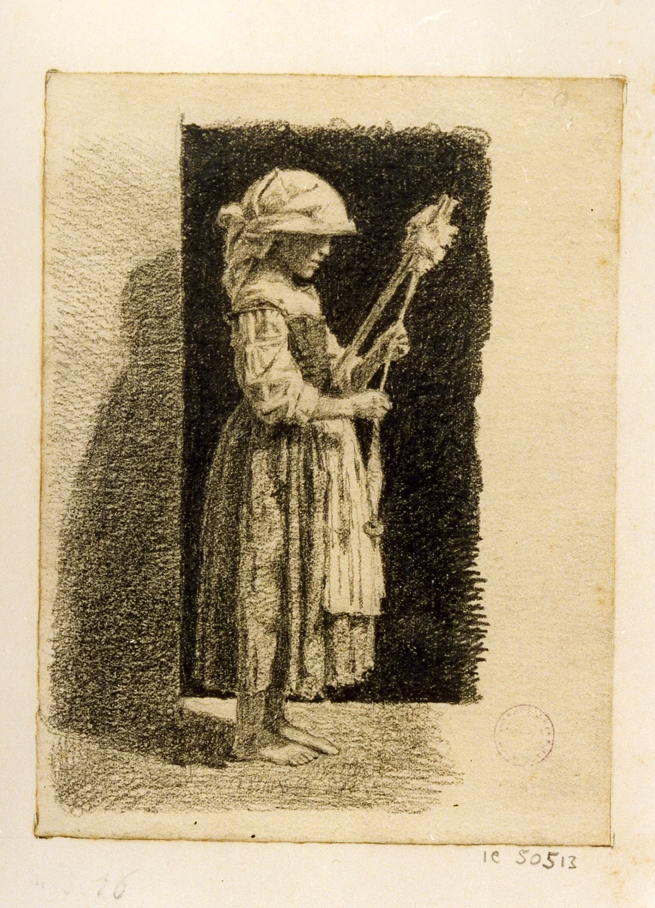 Francesco Paolo Michetti - bambina, Certosa di san Martino, Napoli